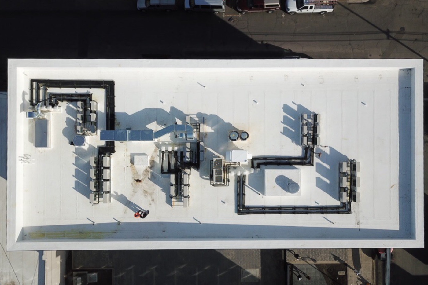 Atticus Hotel Exterior Roof Top Down HVAC System