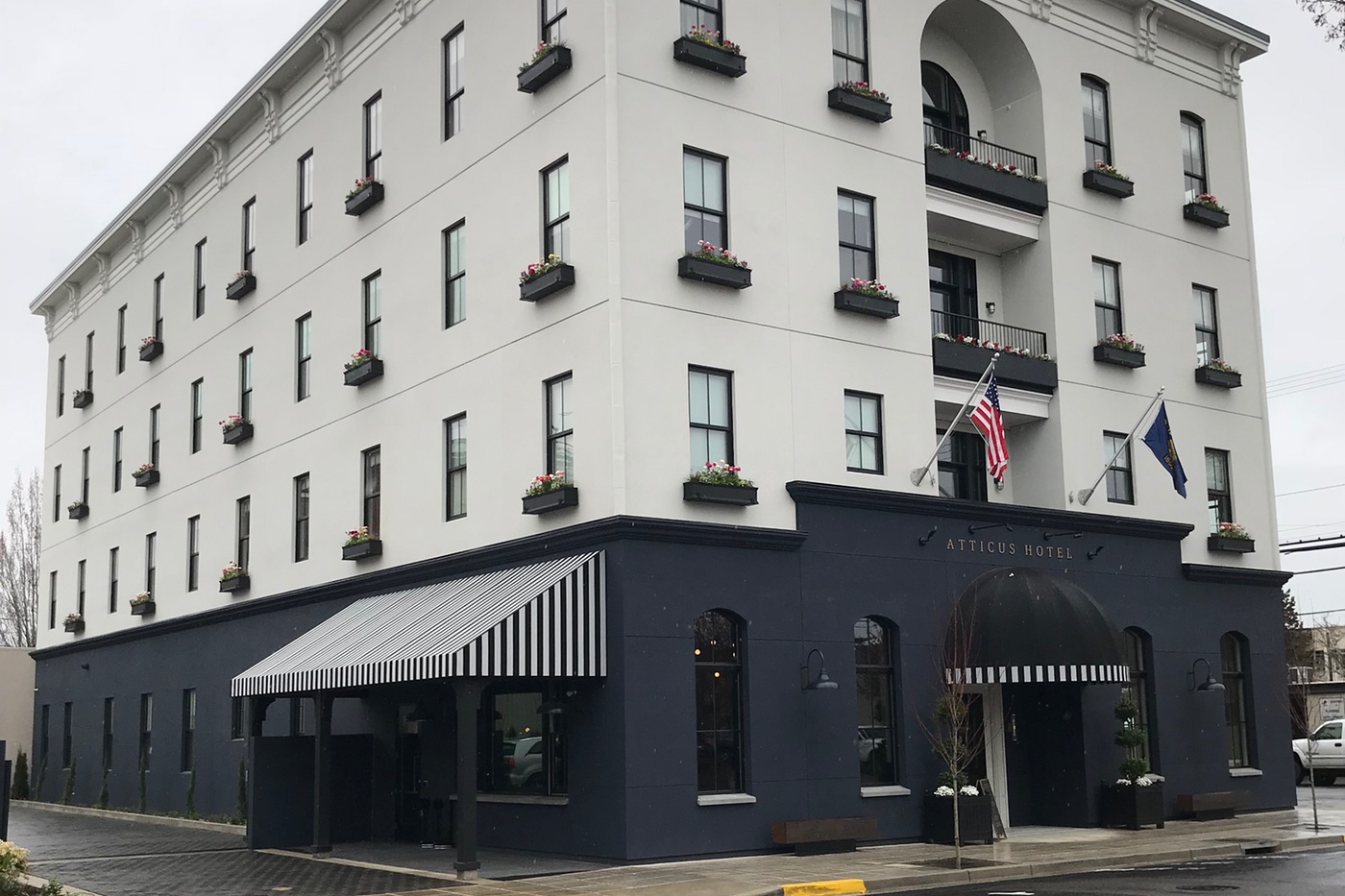 Atticus Hotel Exterior Three-Quarter Perspective